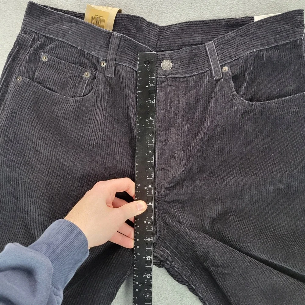 Levis Low Pro Corduroy Pants Mens 32x30 Navy Blue Relaxed‎ Straight Leg Mid Rise